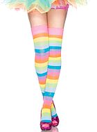 Over-knee socks, colorful stripes